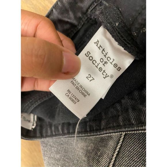 Articles of Society Rene Straight Leg in Hartwell Gray Jeans, Size 27, MP $128 - Picture 4 of 10